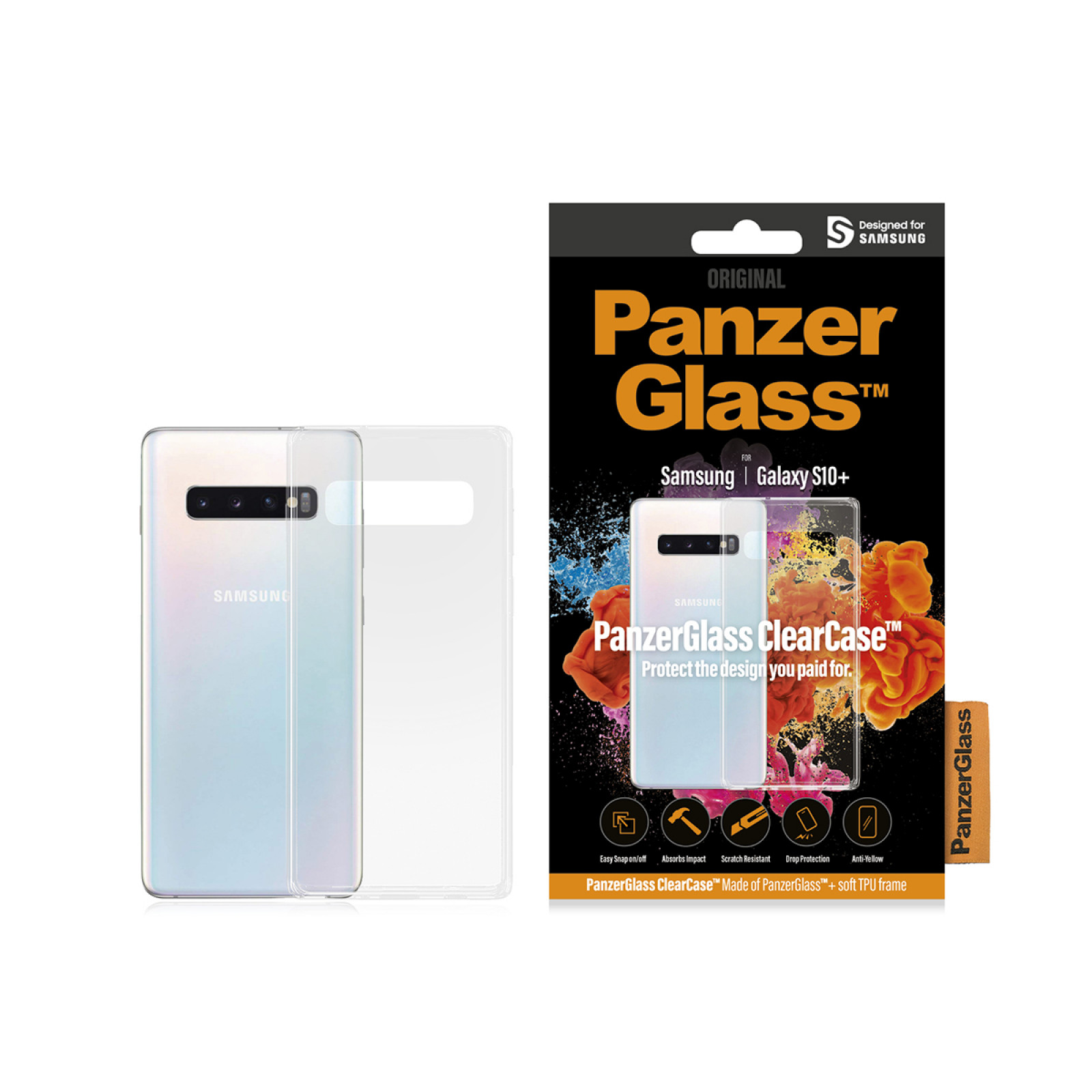 Гръб PanzerGlass за Samsung Galaxy S10 Plus ClearCase - Прозрачен 117386