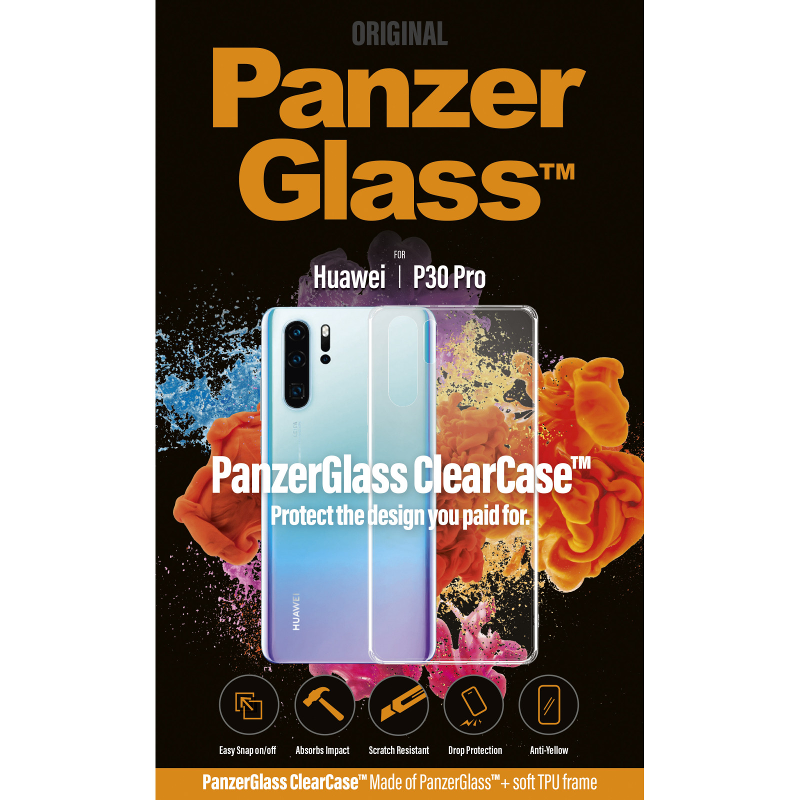 Гръб PanzerGlass за Huawei P30 Pro ClearCase, - Прозрачен 117016