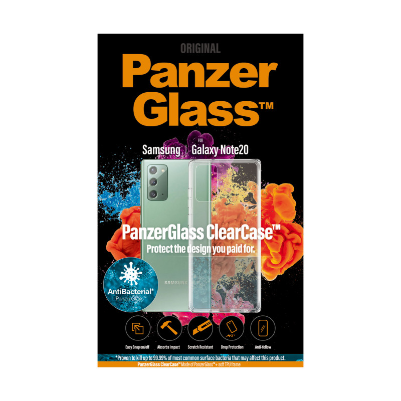 Гръб PanzerGlass за Samsung Galaxy Note 20 AntiBacterial ClearCase - Прозрачен