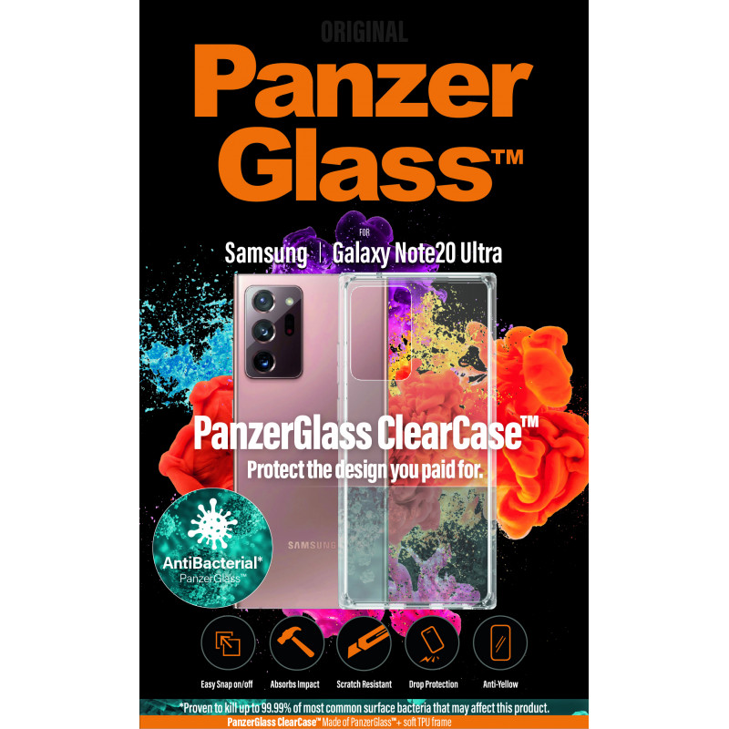 Гръб PanzerGlass за Samsung Galaxy Note 20 Ultra AntiBacterial ClearCase - Прозрачен