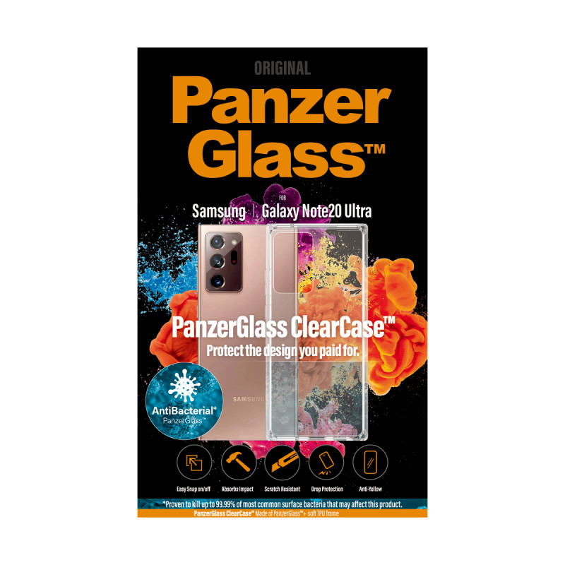 Гръб PanzerGlass за Samsung Galaxy Note 20 Ultra AntiBacterial ClearCase - Прозрачен