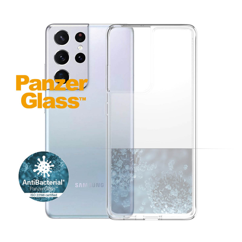 Гръб PanzerGlass за Samsung Galaxy S21 Ultra AntiBacterial - Прозрачен, 118276