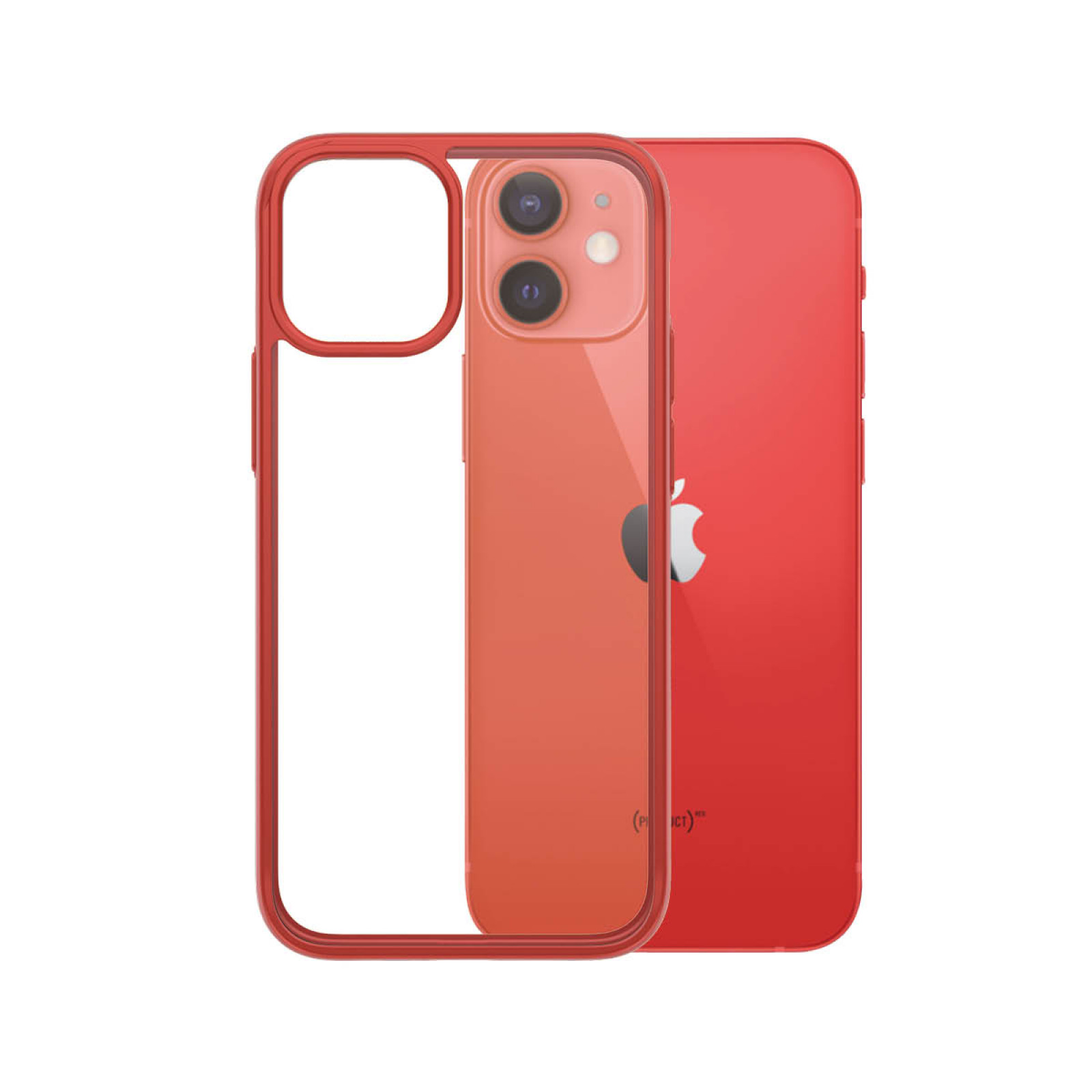 Гръб PanzerGlass за iPhone 12 mini, ClearCase - Червена рамка - iPhone 12 mini | Phoneplay.bg