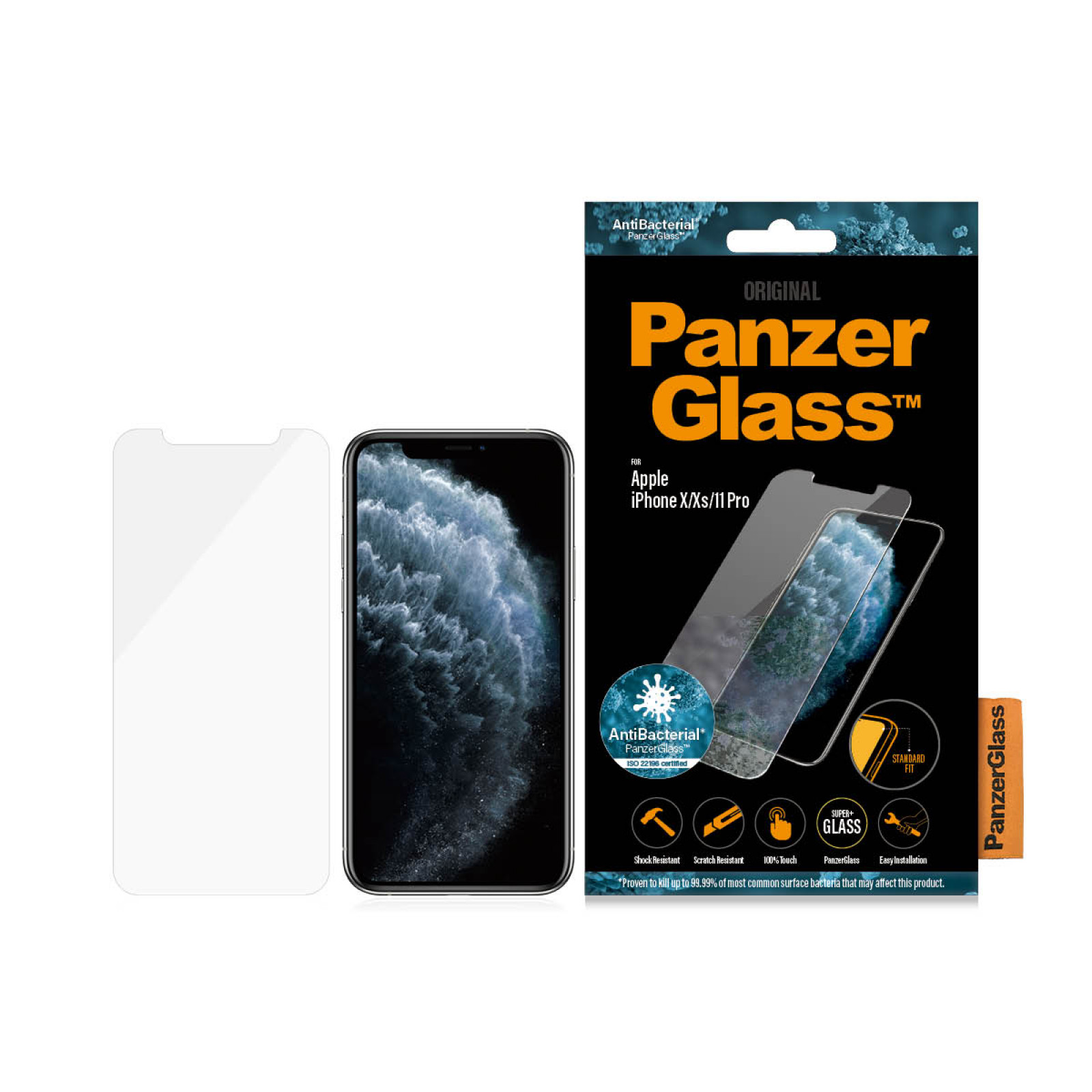 Стъклен протектор PanzerGlass за Apple iPhone X/Xs/11 Pro  Безцветен