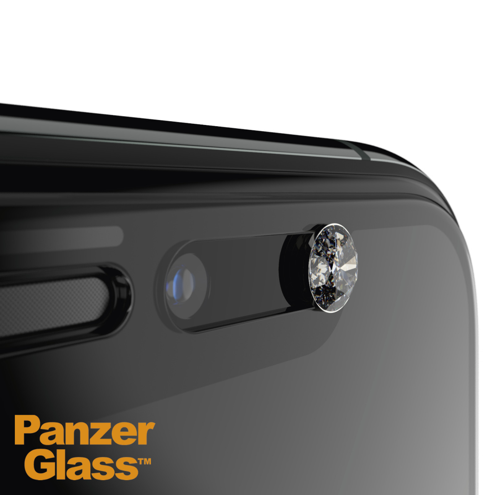 Стъклен протектор PanzerGlass за Apple iPhone Xs Max/11 Pro Max Case Friendly CamSlider Swarovski Edition Черен