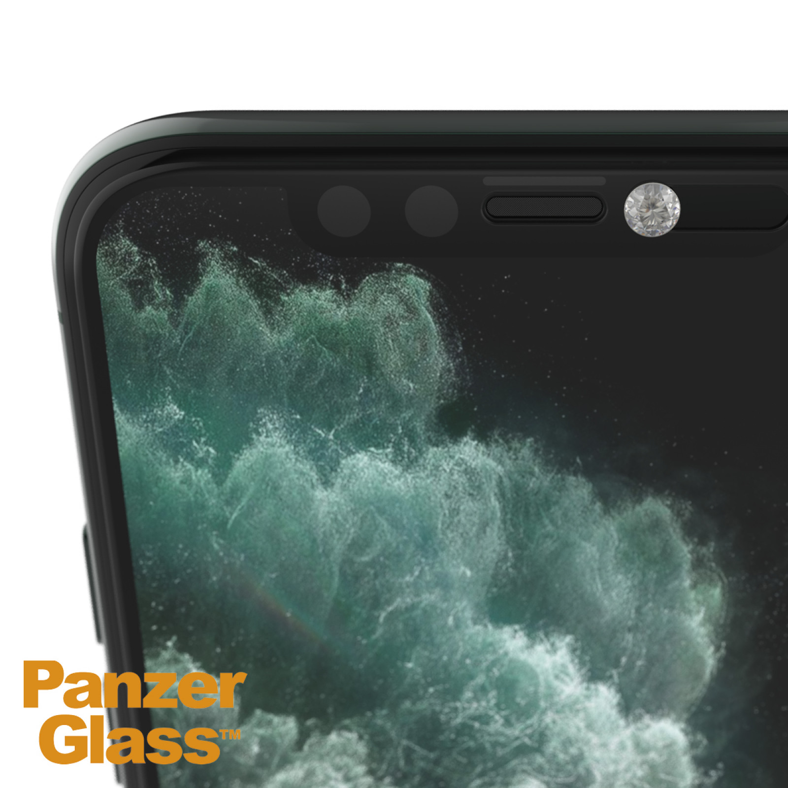 Стъклен протектор PanzerGlass за Apple iPhone Xs Max/11 Pro Max Case Friendly CamSlider Swarovski Edition Черен