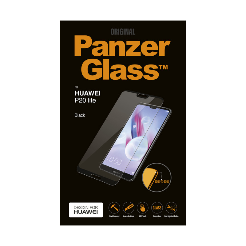 Стъклен протектор PanzerGlass за Huawei/Honor P20 Lite  Черен