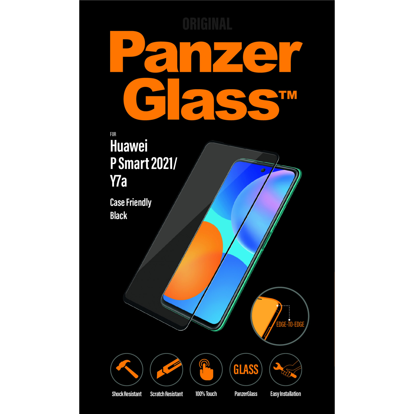 Стъклен протектор PanzerGlass за Huawei/Honor P Smart (2021) Case Friendly Прозрачен