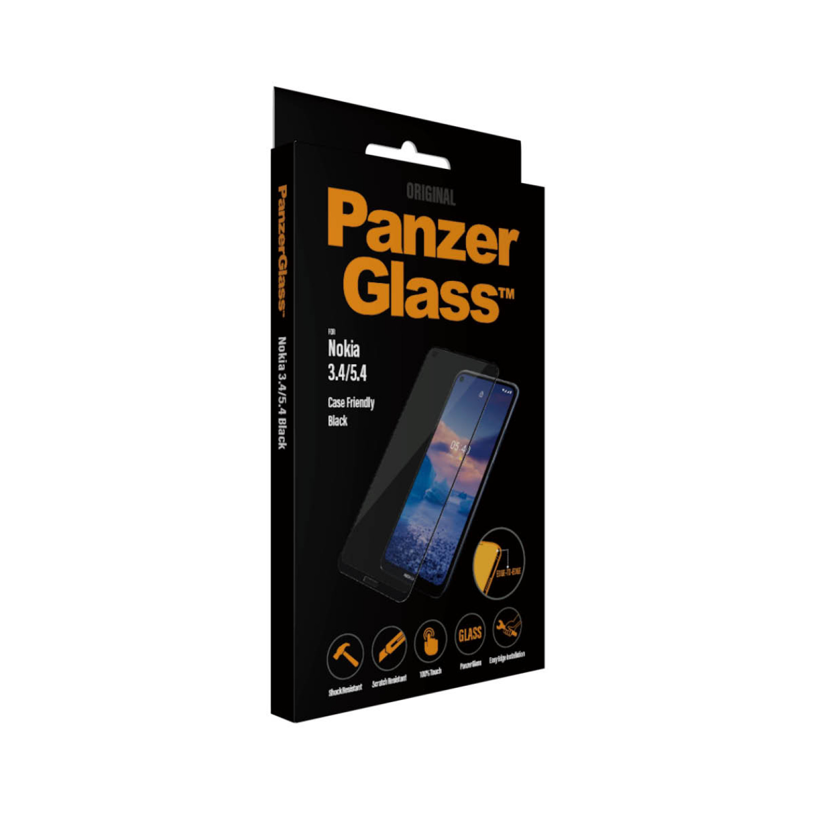 Стъклен протектор за Nokia 3.4/5.4 PanzerGlass CaseFriendly - Черен