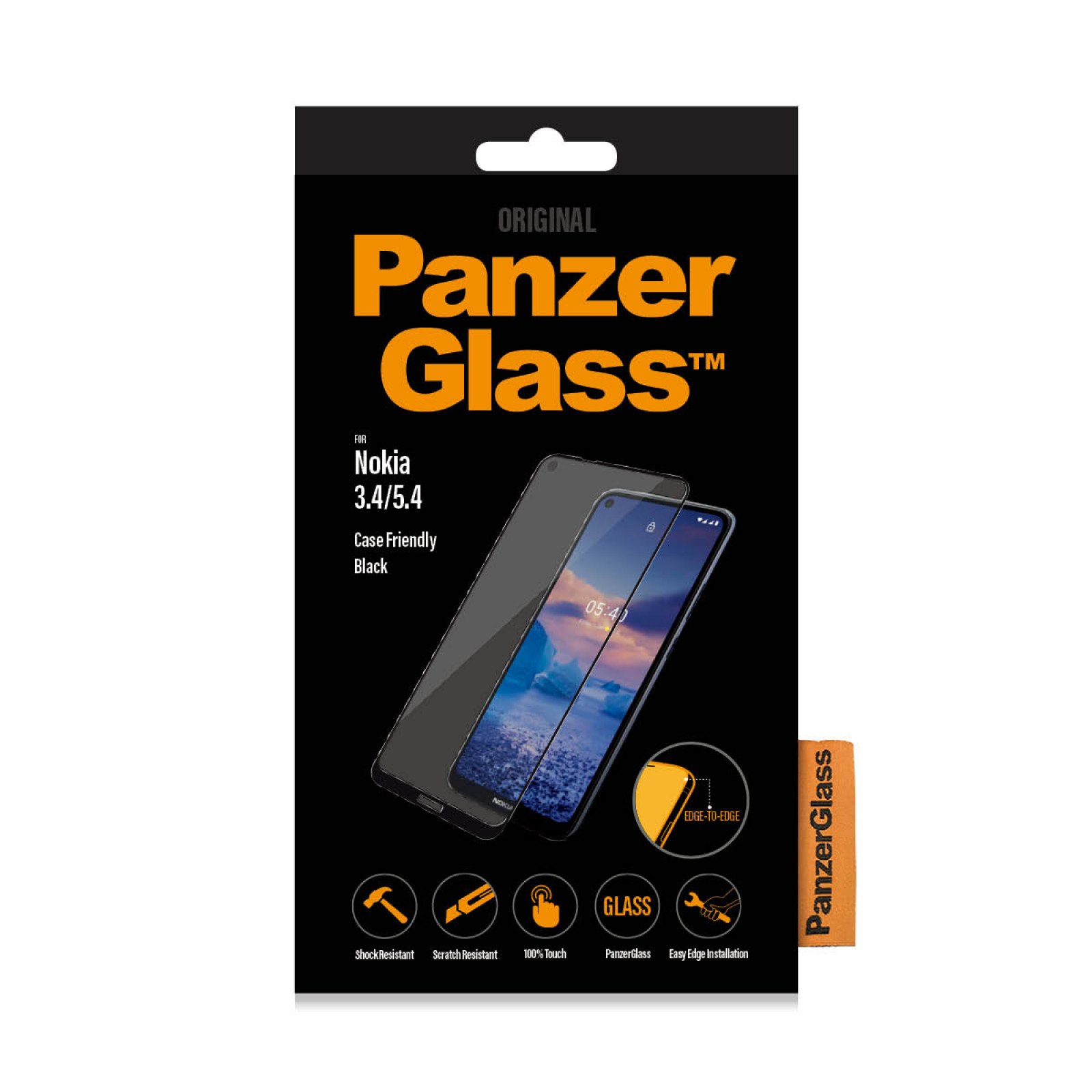 Стъклен протектор за Nokia 3.4/5.4 PanzerGlass CaseFriendly - Черен