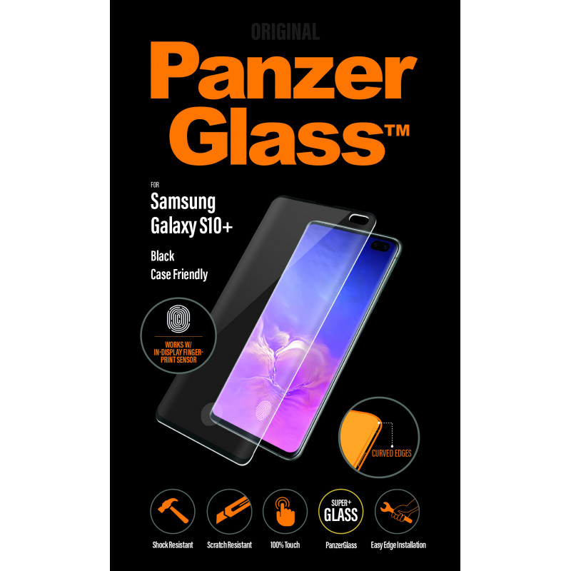 Стъклен протектор PanzerGlass за Samsung Galaxy S10 Plus Case Friendly FingerPrint Прозрачен