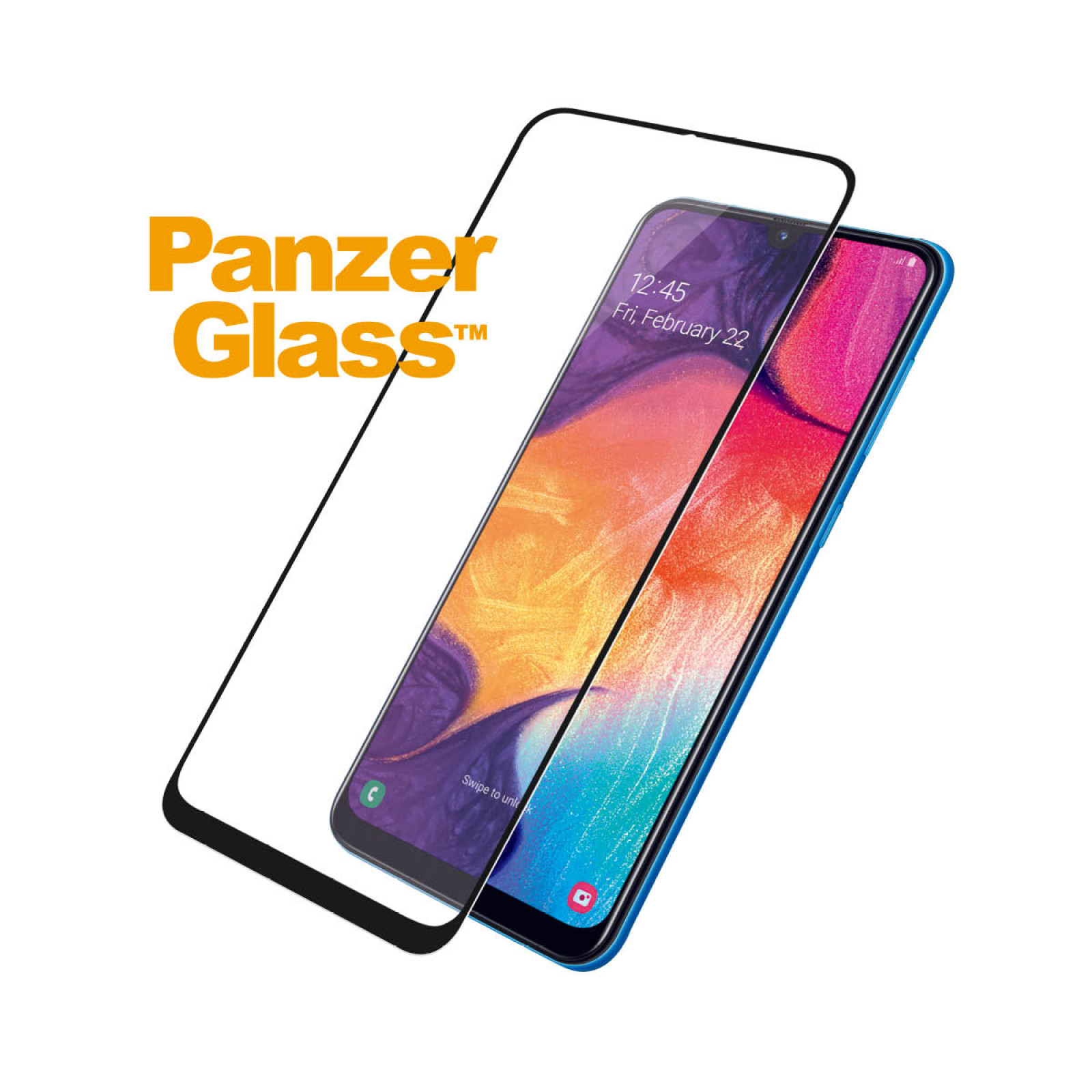 Стъклен протектор PanzerGlass за Samsung Galaxy A50 Case Friendly Черен