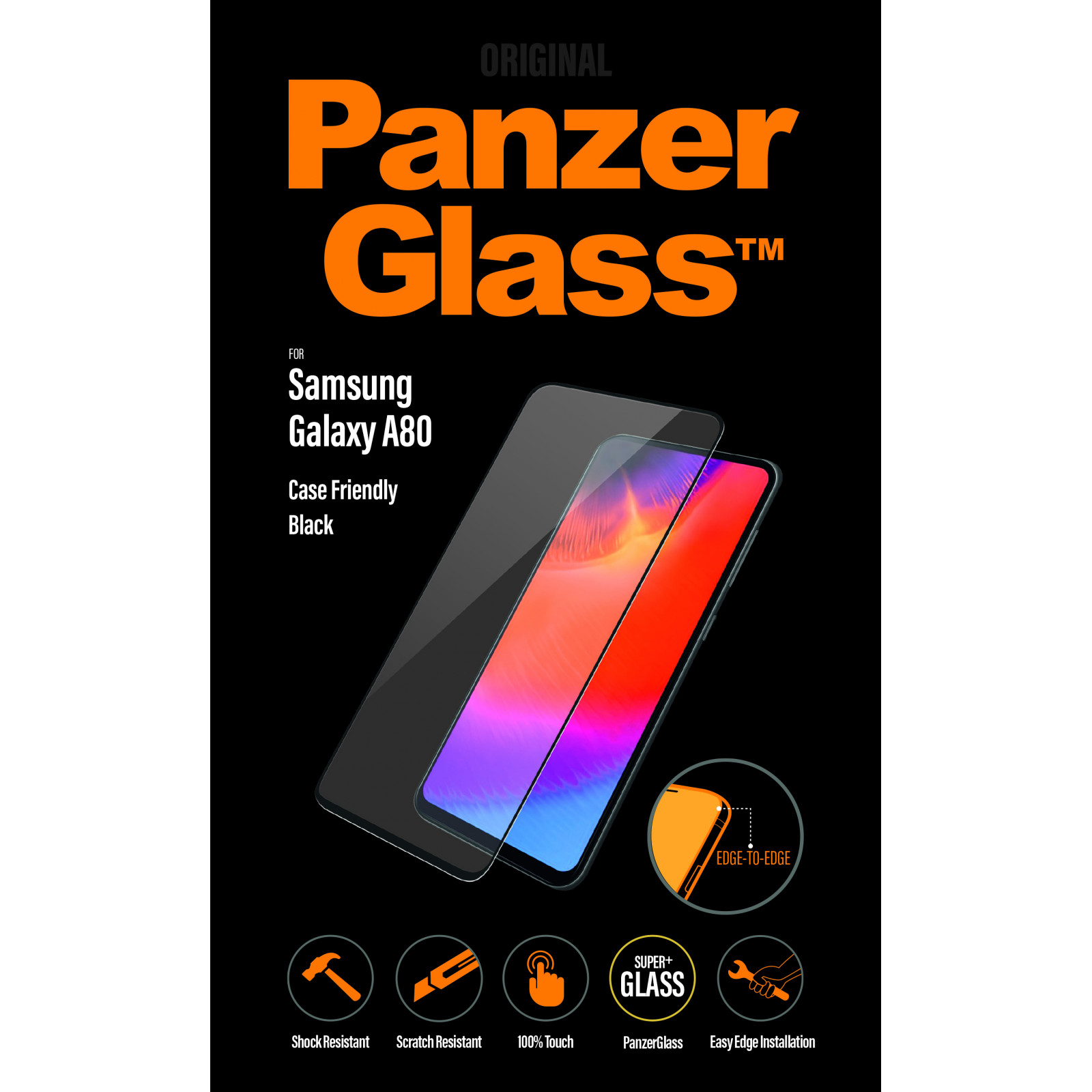Стъклен протектор PanzerGlass за Samsung Galaxy A80  Прозрачен