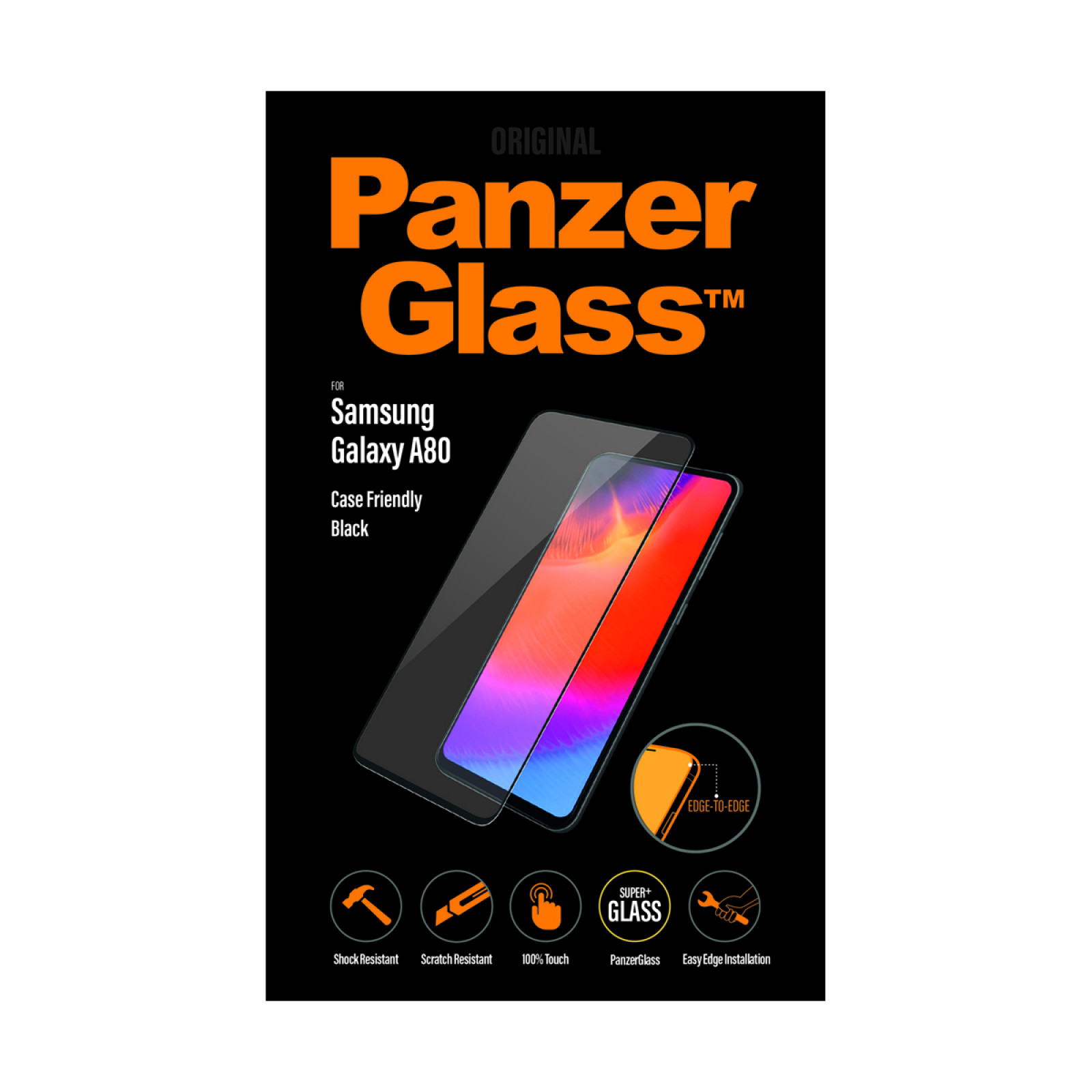 Стъклен протектор PanzerGlass за Samsung Galaxy A80  Прозрачен
