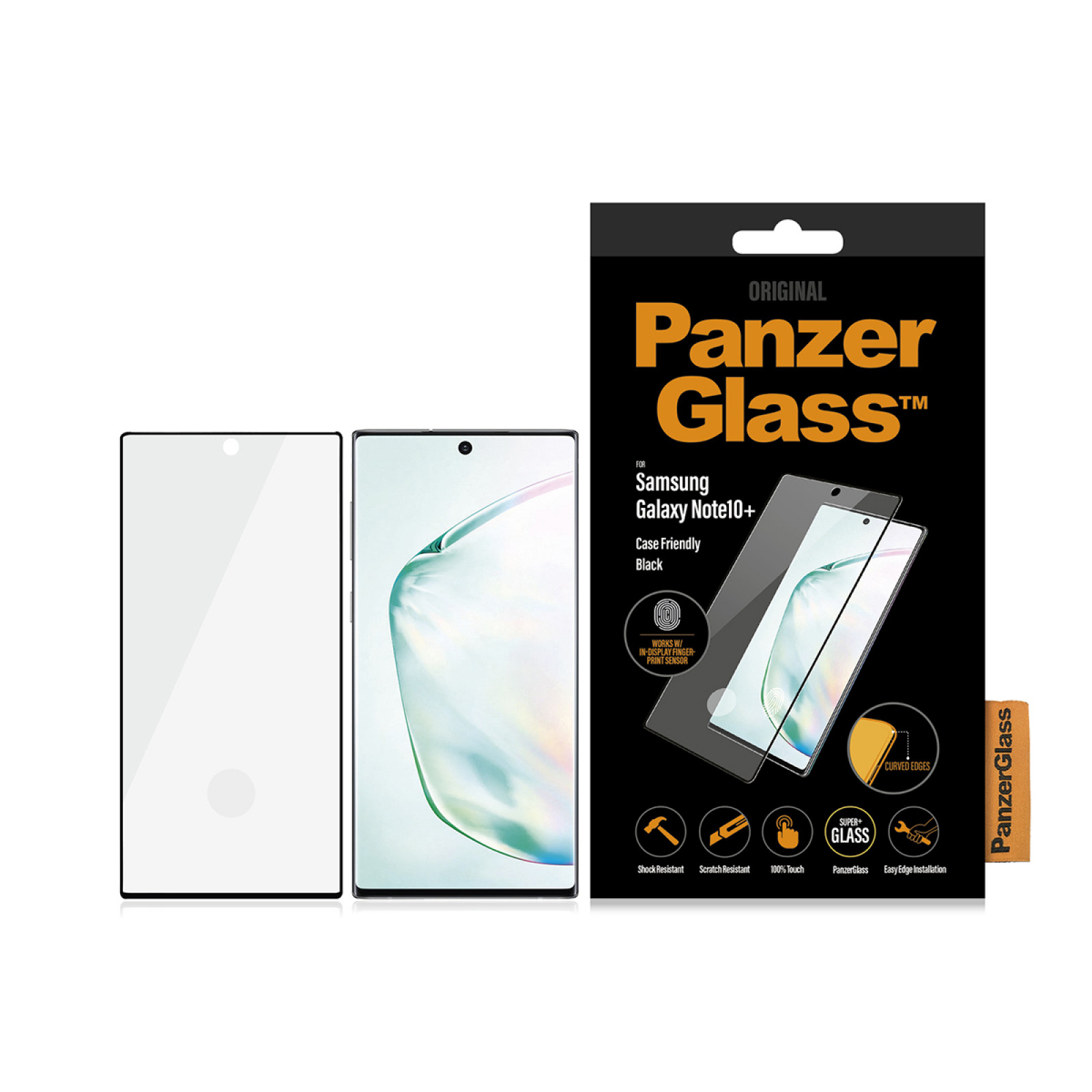 Стъклен протектор PanzerGlass за Samsung Galaxy Note 10 Plus Case Friendly Прозрачен
