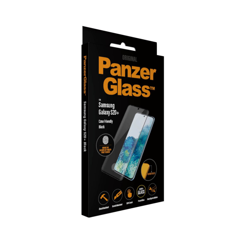Стъклен протектор PanzerGlass за Samsung Galaxy S20 Plus Case Friendly FingerPrint Черен