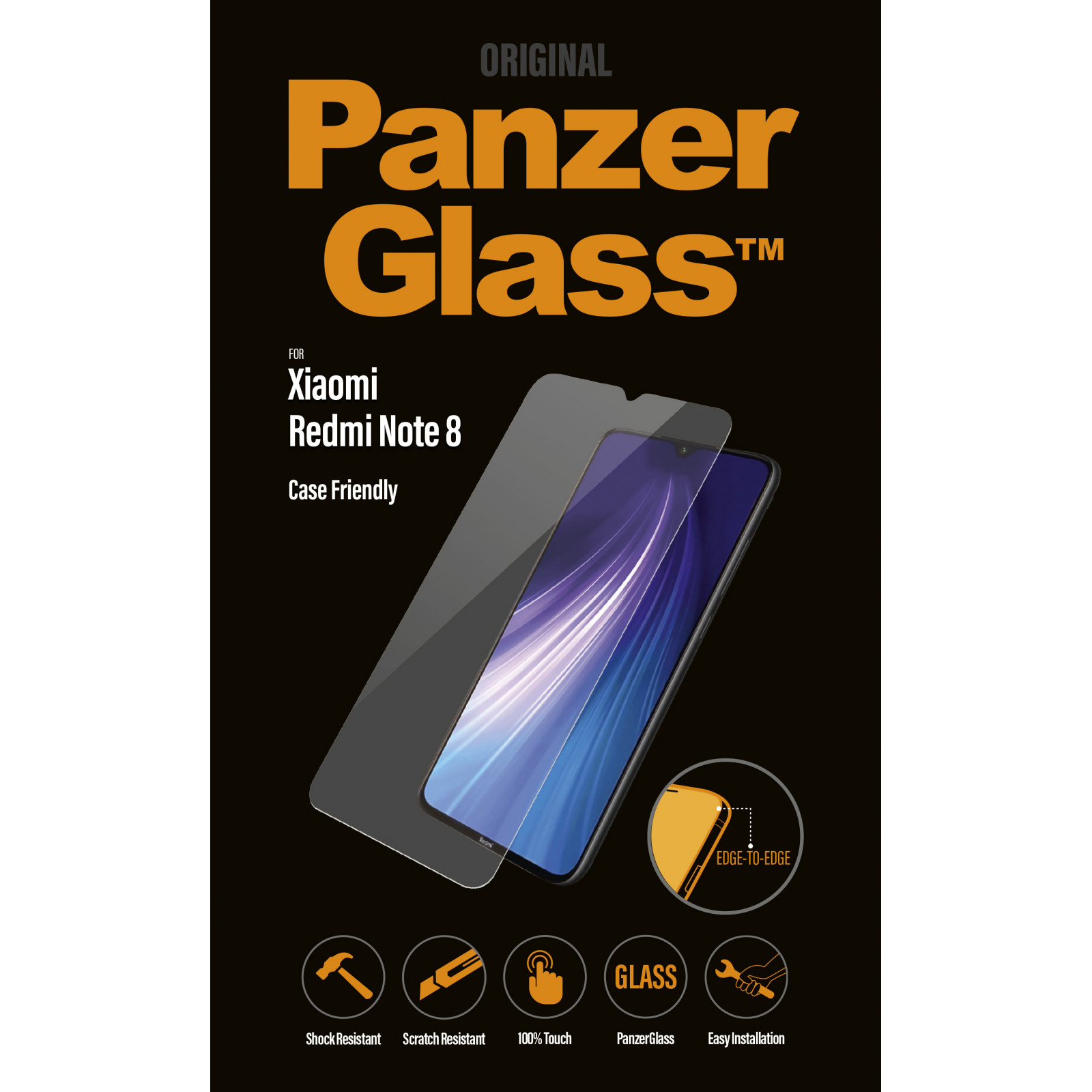 Стъклен протектор PanzerGlass за Xiaomi Redmi Note 8 Case Friendly Прозрачен