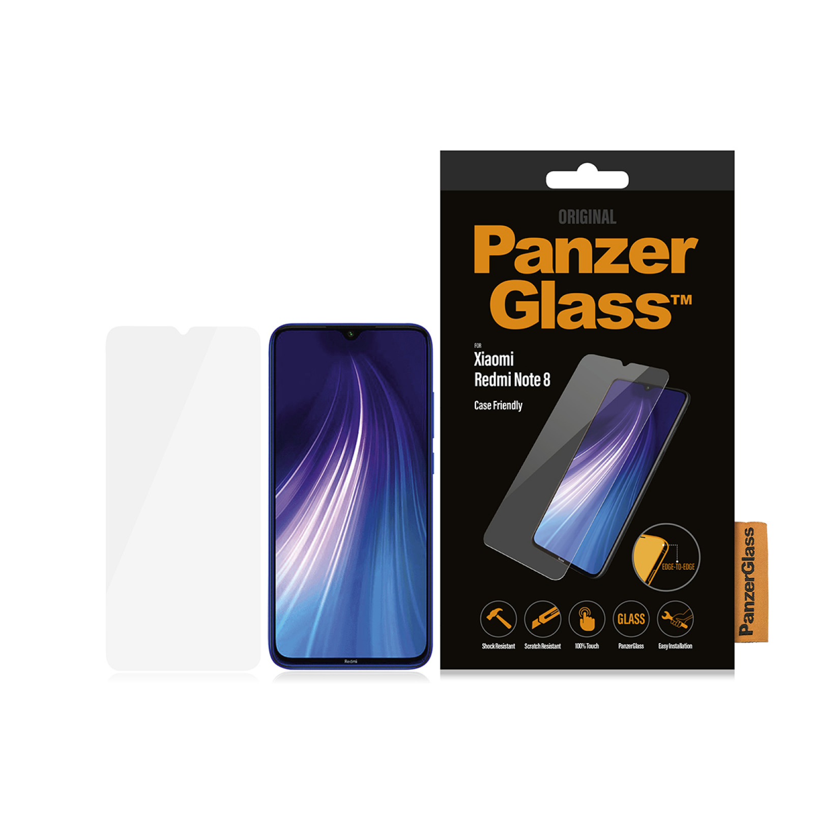 Стъклен протектор PanzerGlass за Xiaomi Redmi Note 8 Case Friendly Прозрачен