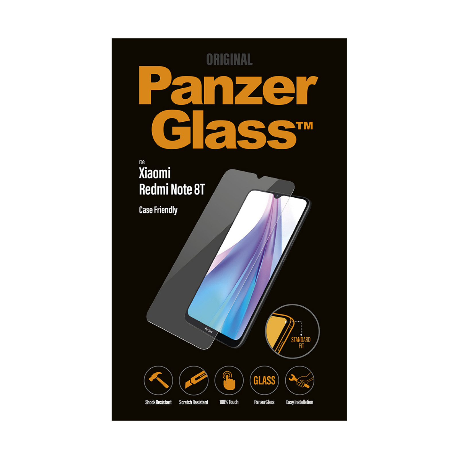 Стъклен протектор PanzerGlass за Xiaomi Redmi Note 8T Case Friendly Прозрачен