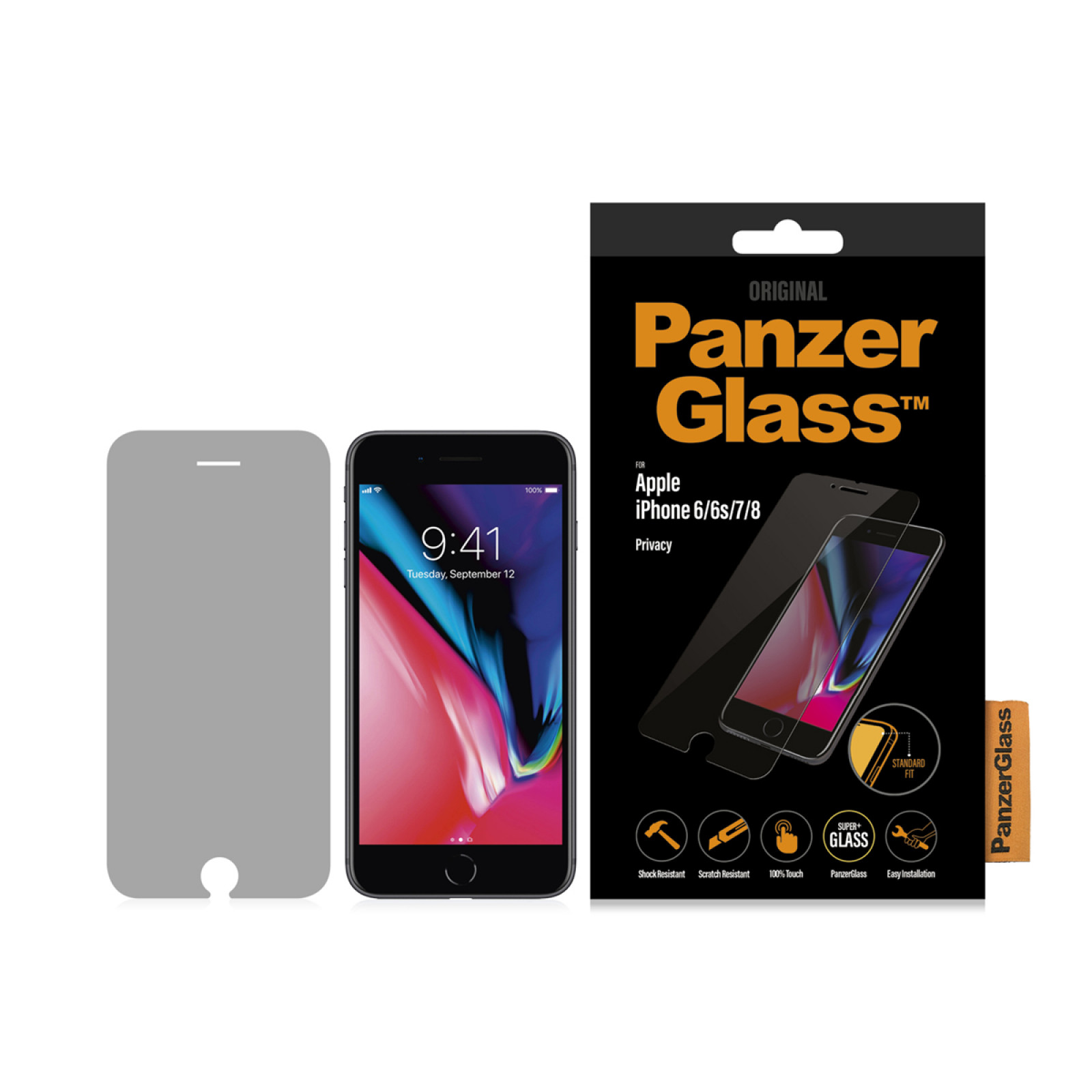 Стъклен протектор PanzerGlass за Apple iPhone 6/6S/7/8/SE 2020/SE2022 Privacy Прозрачен