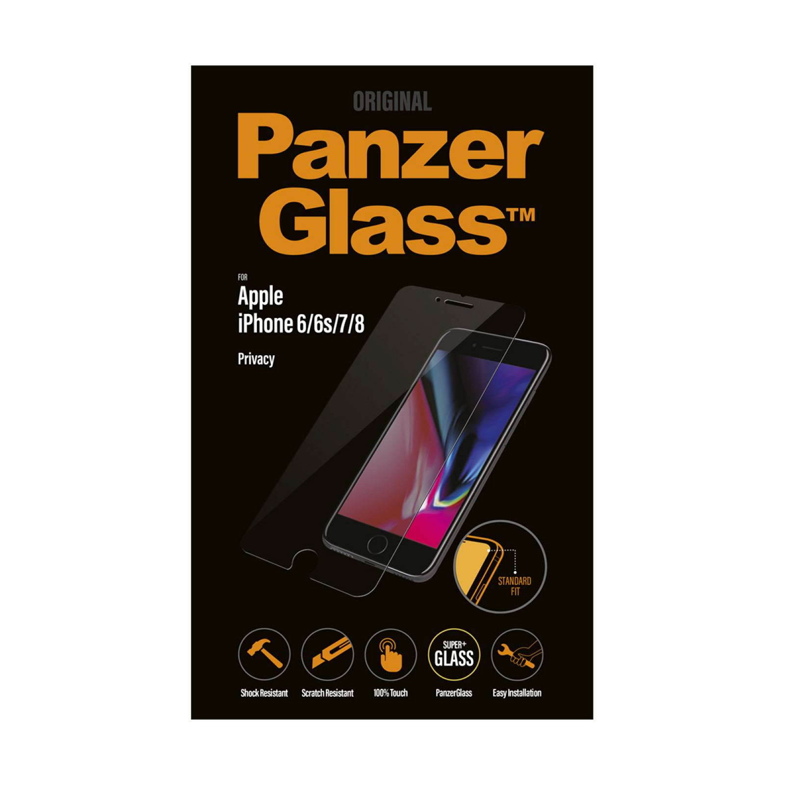 Стъклен протектор PanzerGlass за Apple iPhone 6/6S/7/8/SE 2020/SE2022 Privacy Прозрачен