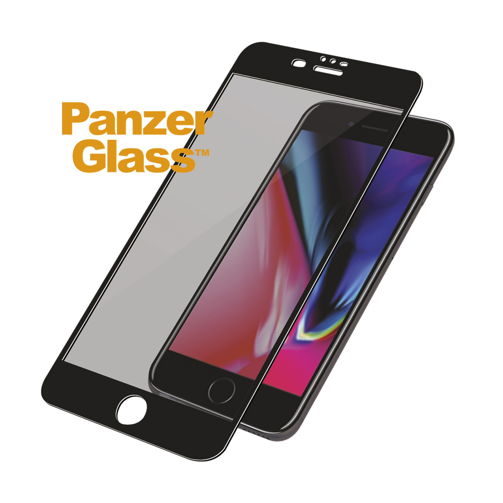 Стъклен протектор PanzerGlass за Apple iPhone 7 Plus/8 Plus Case Friendly Privacy Черен