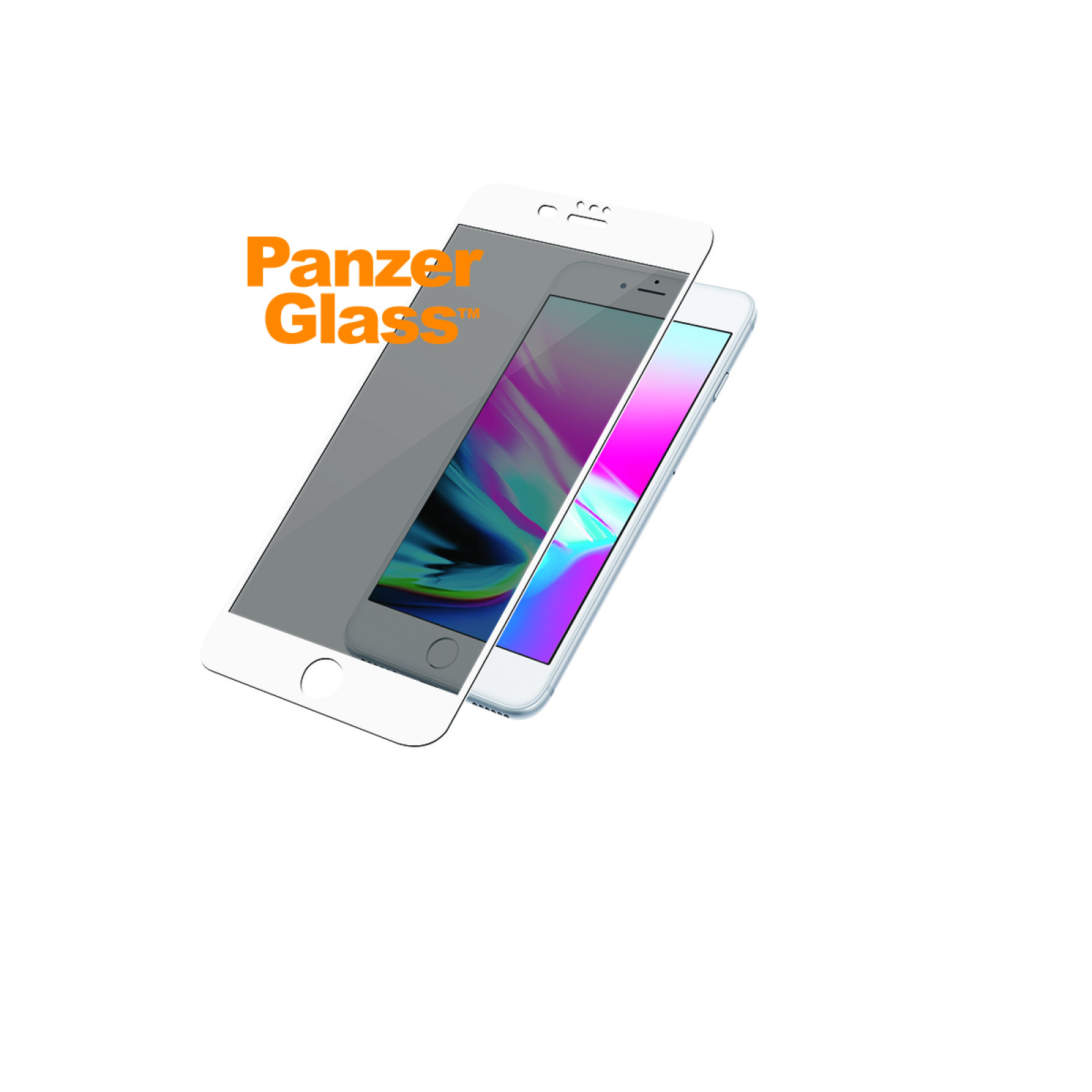 Стъклен протектор PanzerGlass за Apple iPhone 7 Plus/8 Plus Case Friendly Privacy Бял