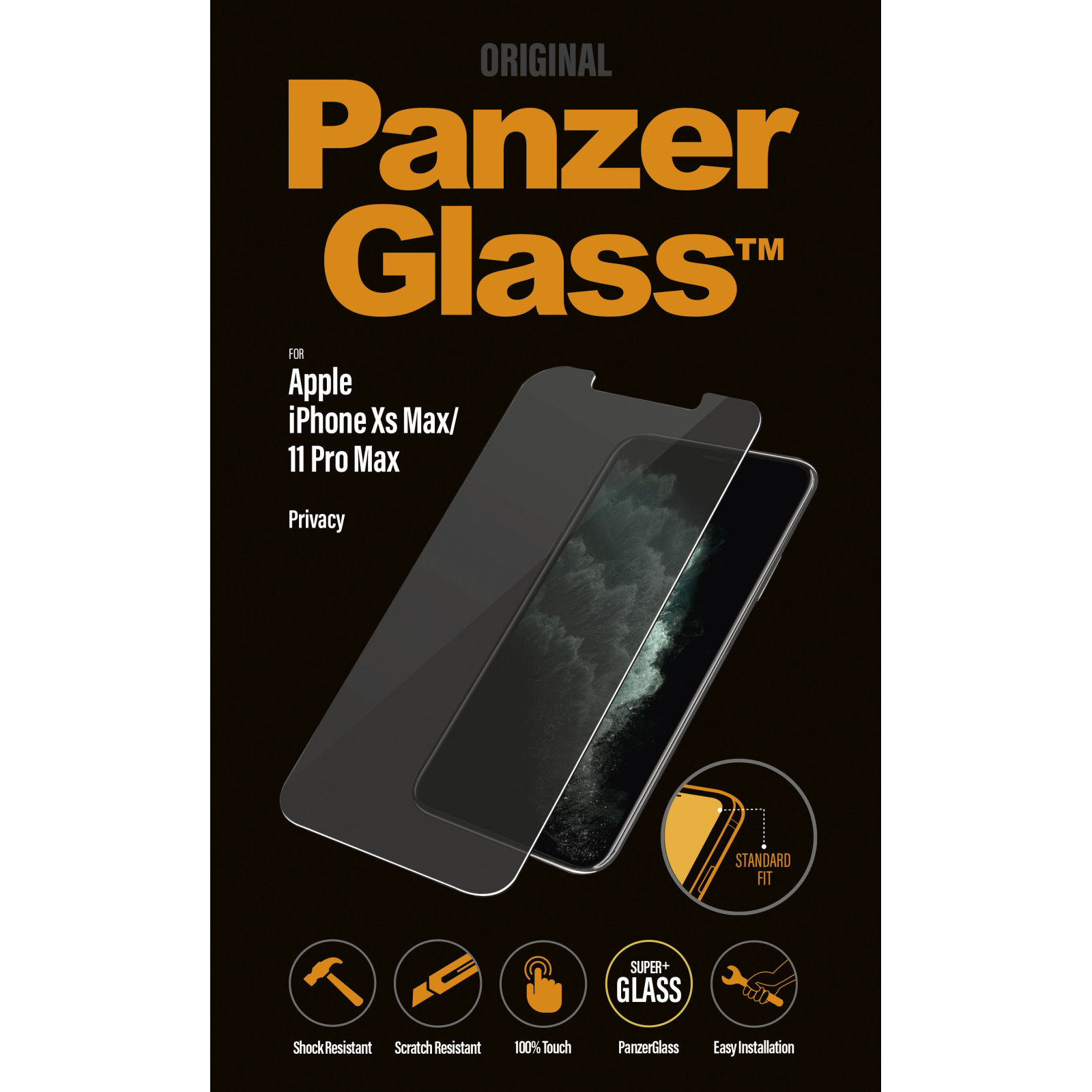 Стъклен протектор PanzerGlass за Apple iPhone Xs Max/11 Pro Max Privacy Безцветен