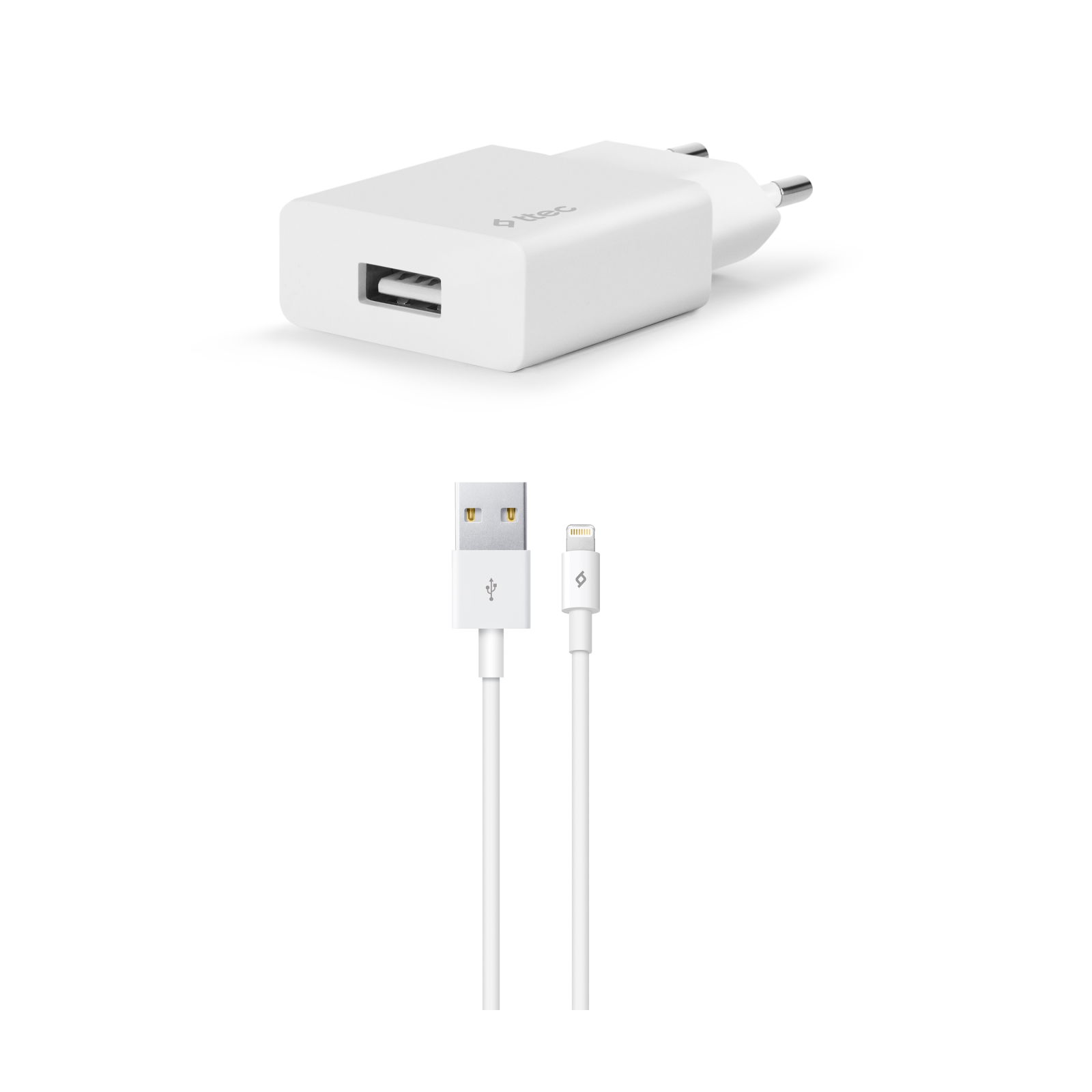 Зарядно 220V SmartCharger USB Travel Charger, 2.1A, incl. Lightning  Cable - Бяло,116905