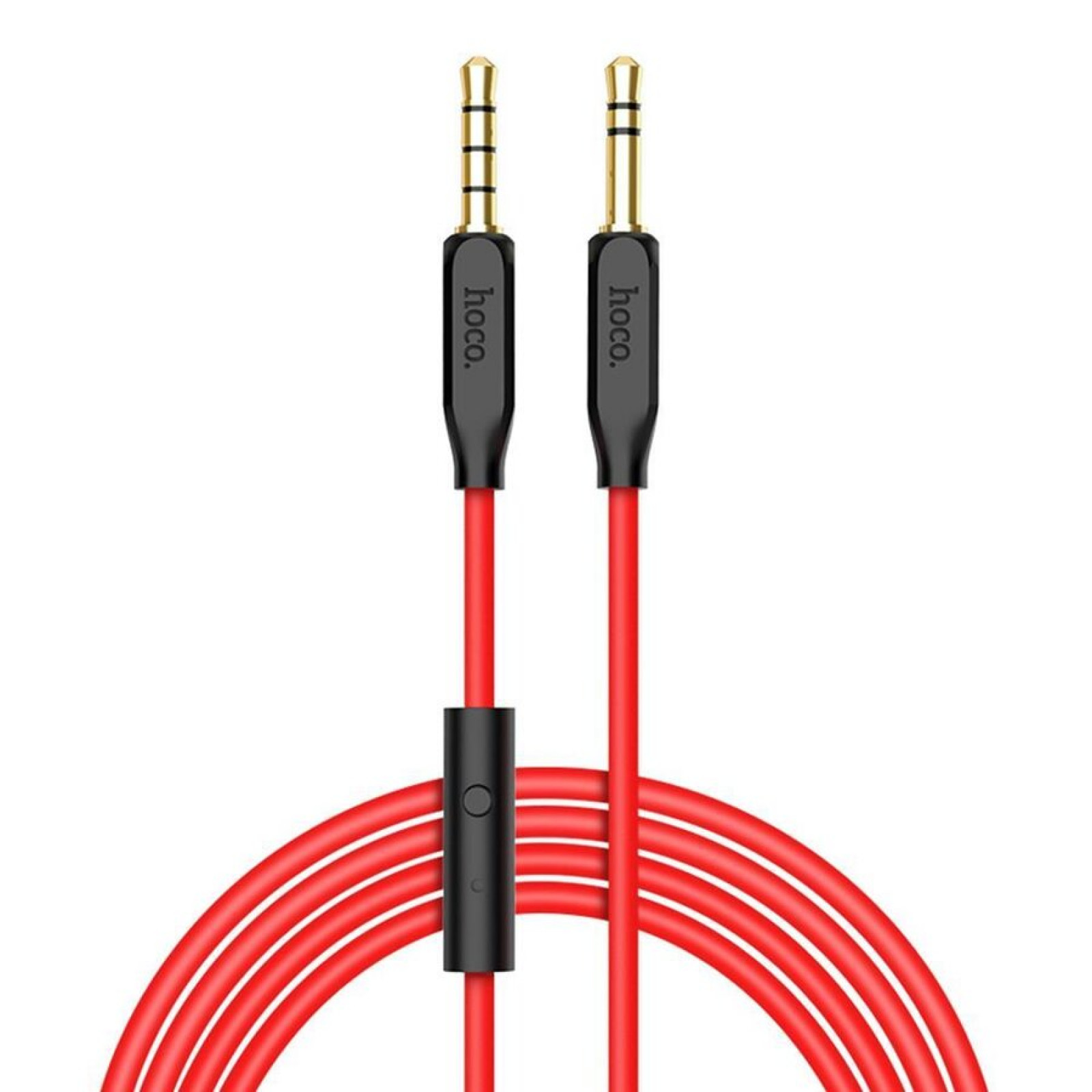 Аудио кабел Hoco UPA12 AUX audio cable 3.5(with mic) - Черен