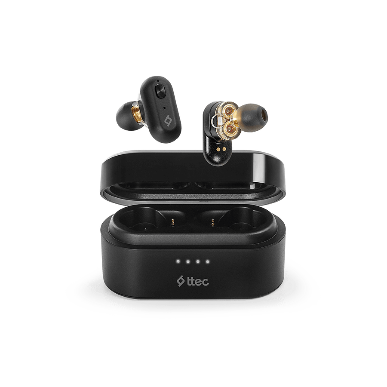 Bluetooth слушалки ttec AirBeat Duo True Wireless Headsets- Черни,116798