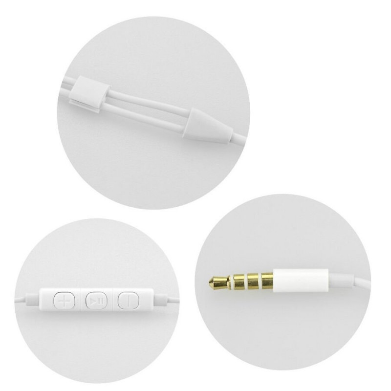 Слушалки HF Stereo for Apple Lightning pin  - Бели