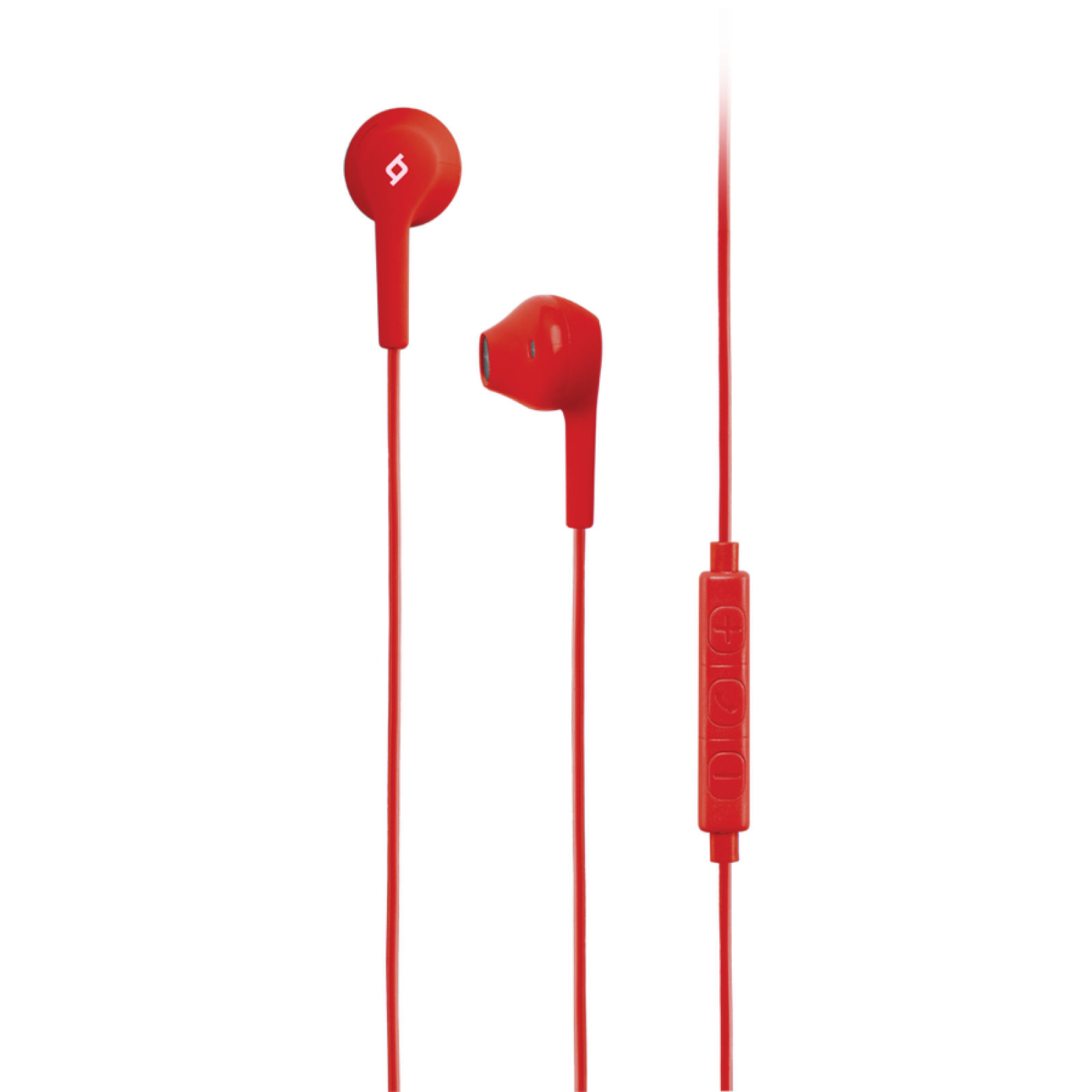 Слушалки RIO In-Ear Headphones with Built-in remote control  - Червени, 117953