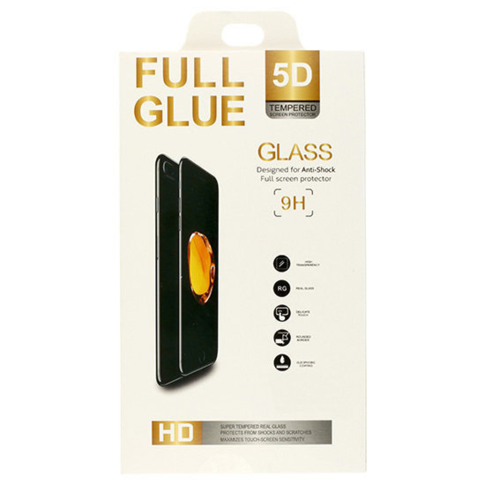 Стъклен Протектор 5D Full Glue за Xiaomi Mi 9T  – Черен