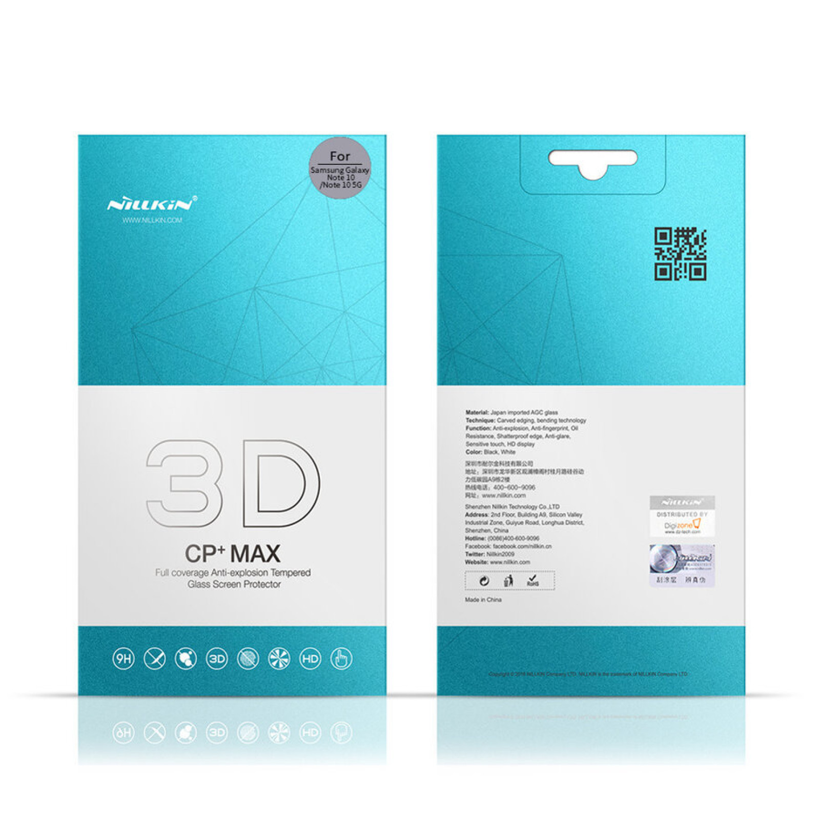 Стъклен протектор Nillkin за Samsung Galaxy Note 10 3D CP+ Max Черен