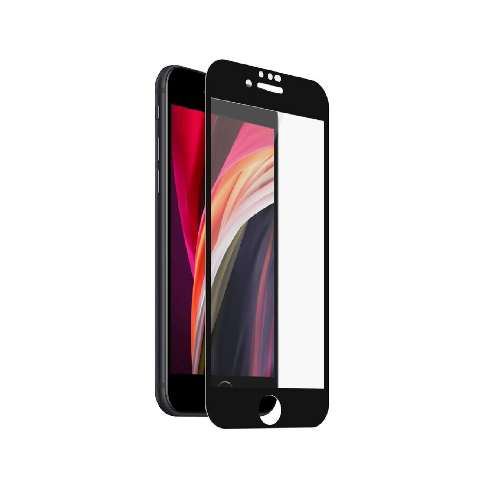 Стъклен протектор Safe. Apple iPhone 6/6s/7/8/SE 2020/SE2022 Case Friendly, Black, 117475
