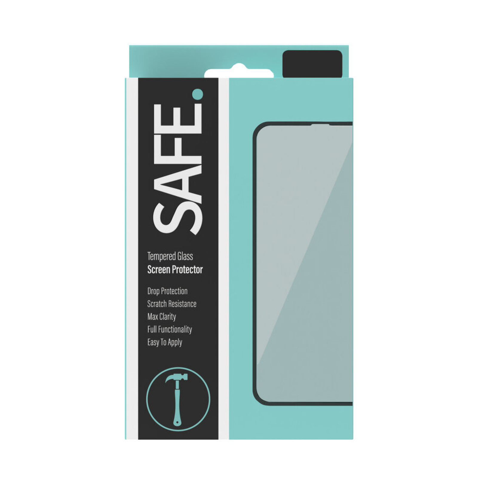 Стъклен протектор Safe. за Samsung Galaxy A41 Case Friendly Черен