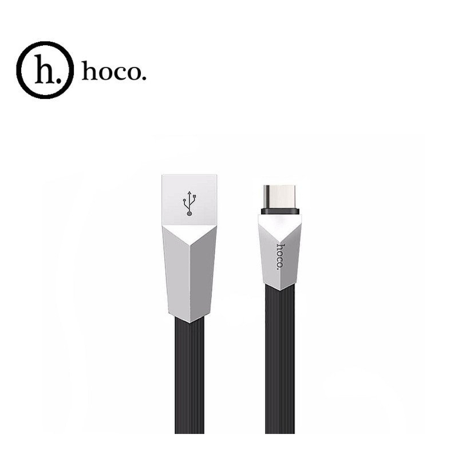 Data кабел Hoco X4 Zinc Alloy rhombus type-c USB Charging Cable- Черен