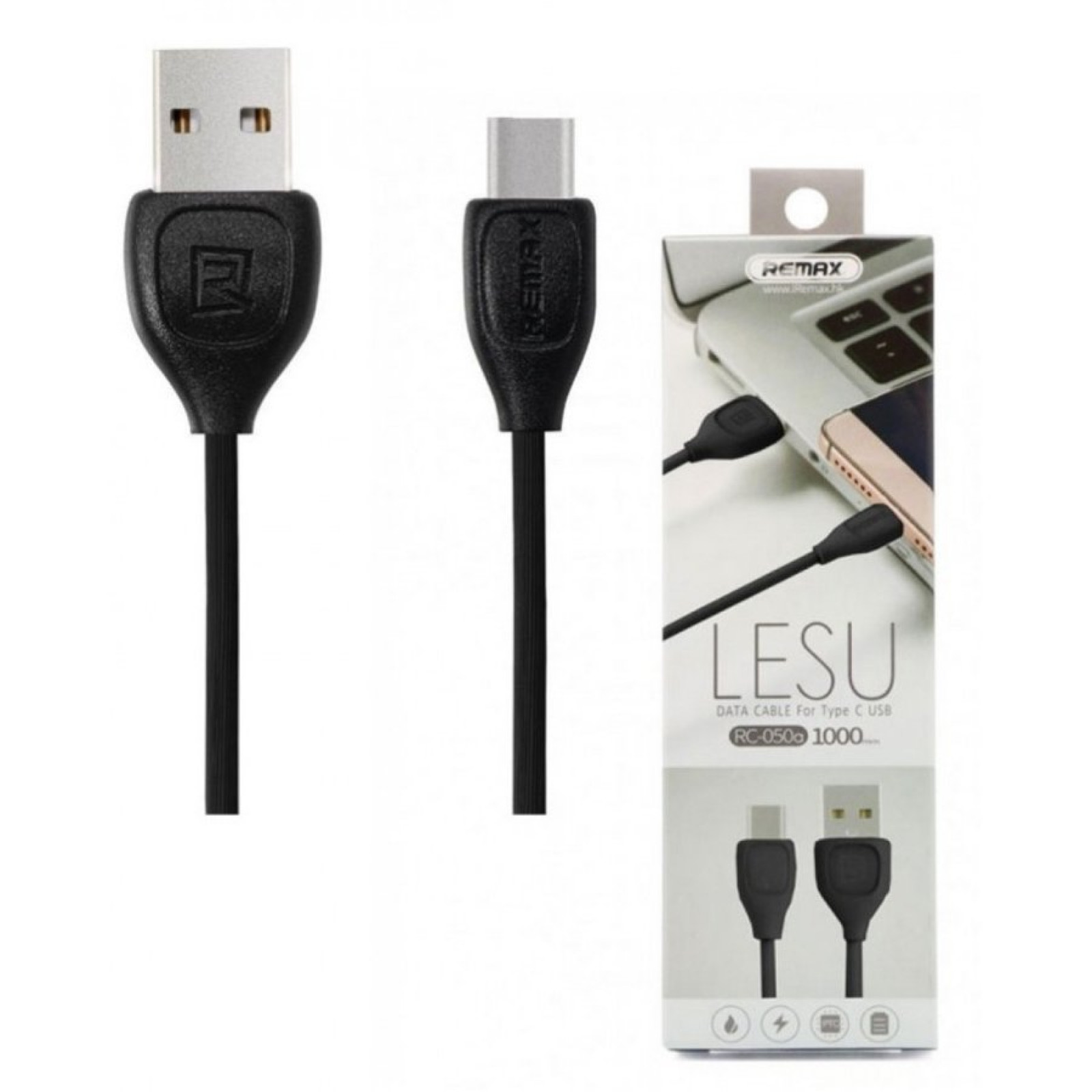Дата кабел Remax Lesu RC-050a USB Type C черен 1m