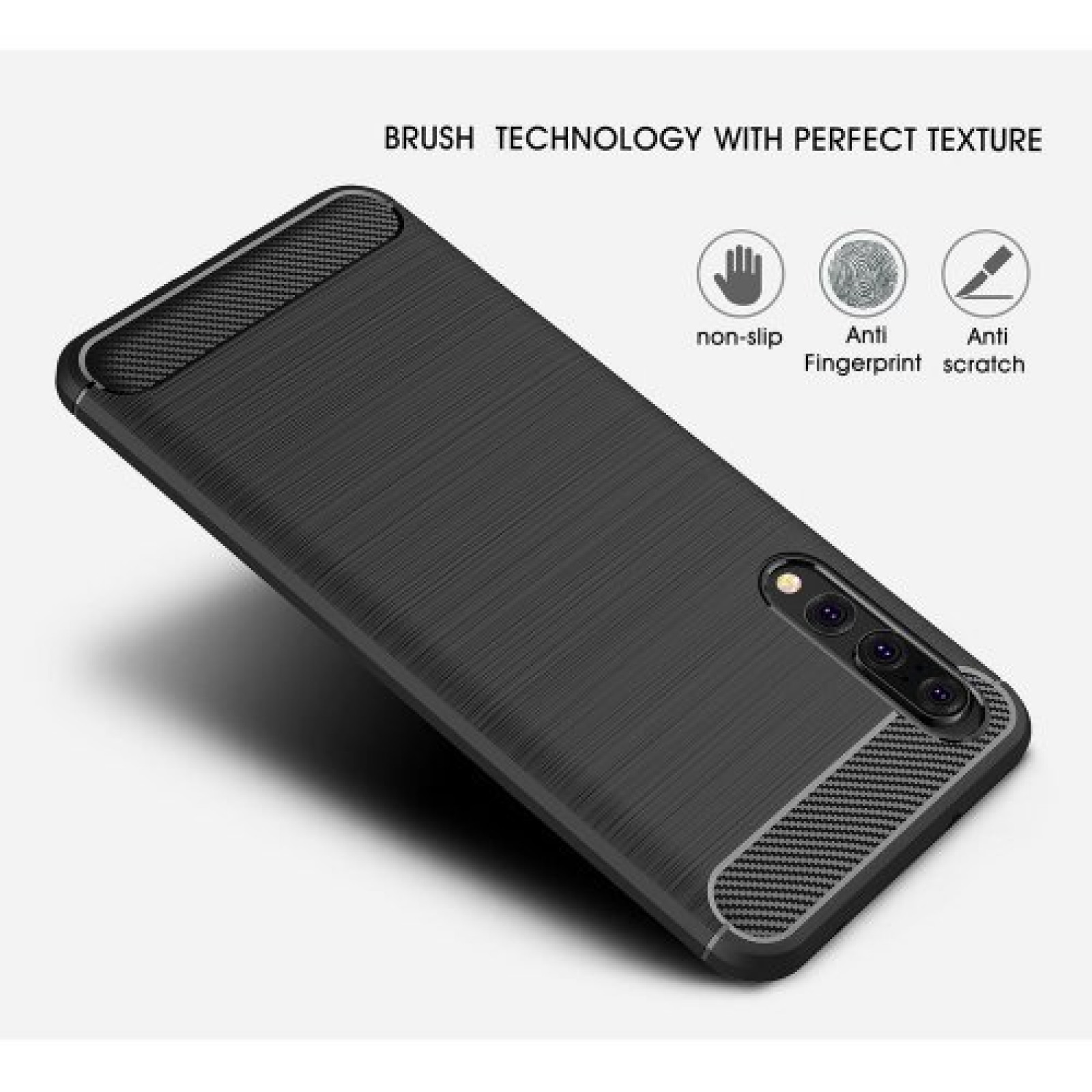 Гръб Carbon Fiber TPU за Xiaomi Mi 9 SE - Черен