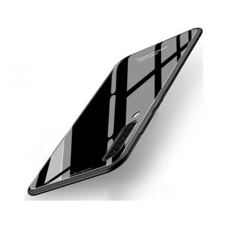 Гръб GLASS за Samsung Galaxy A70 - Черен
