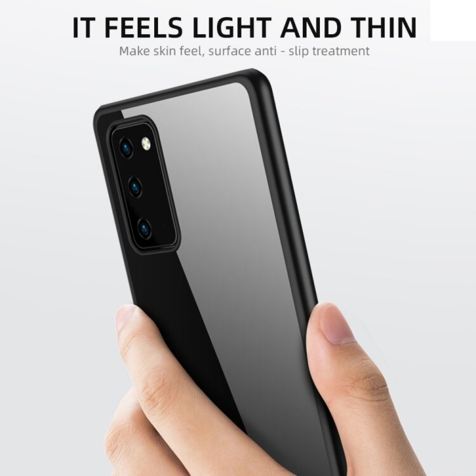 Гръб Ipaky Bright за Samsung Note 20 - Прозрачен с черна рамка