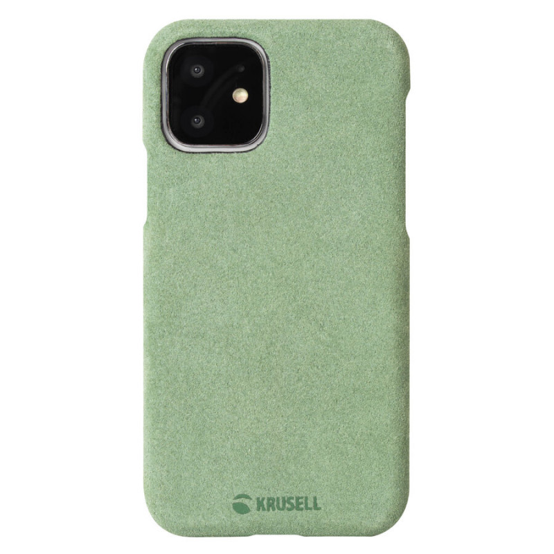 Гръб Krusell Broby Cover естествен велур за Iphone 11 Olive