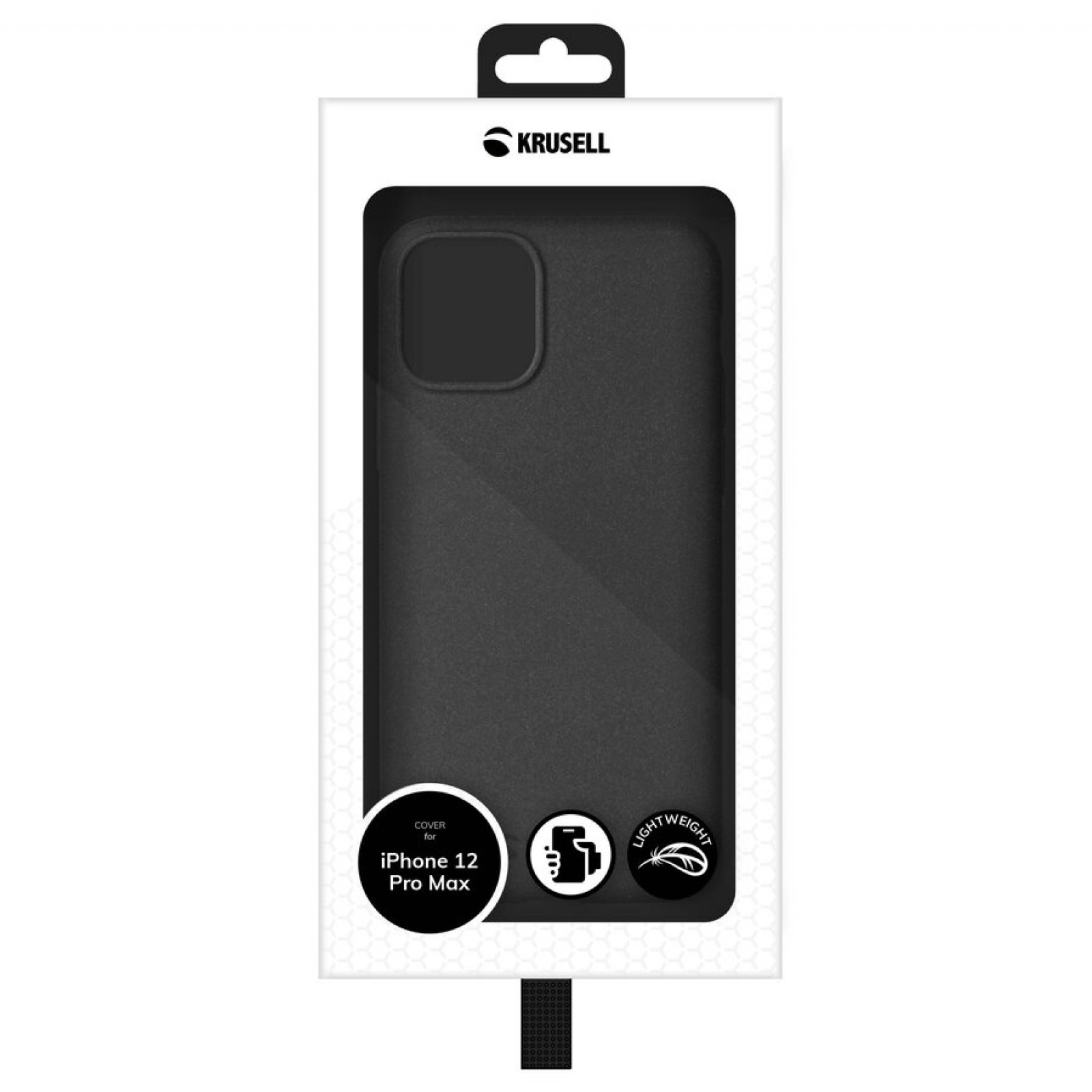 Гръб Krusell Essentials SandCover за Iphone 12 Pro Max 6.7 - Черен, 117965