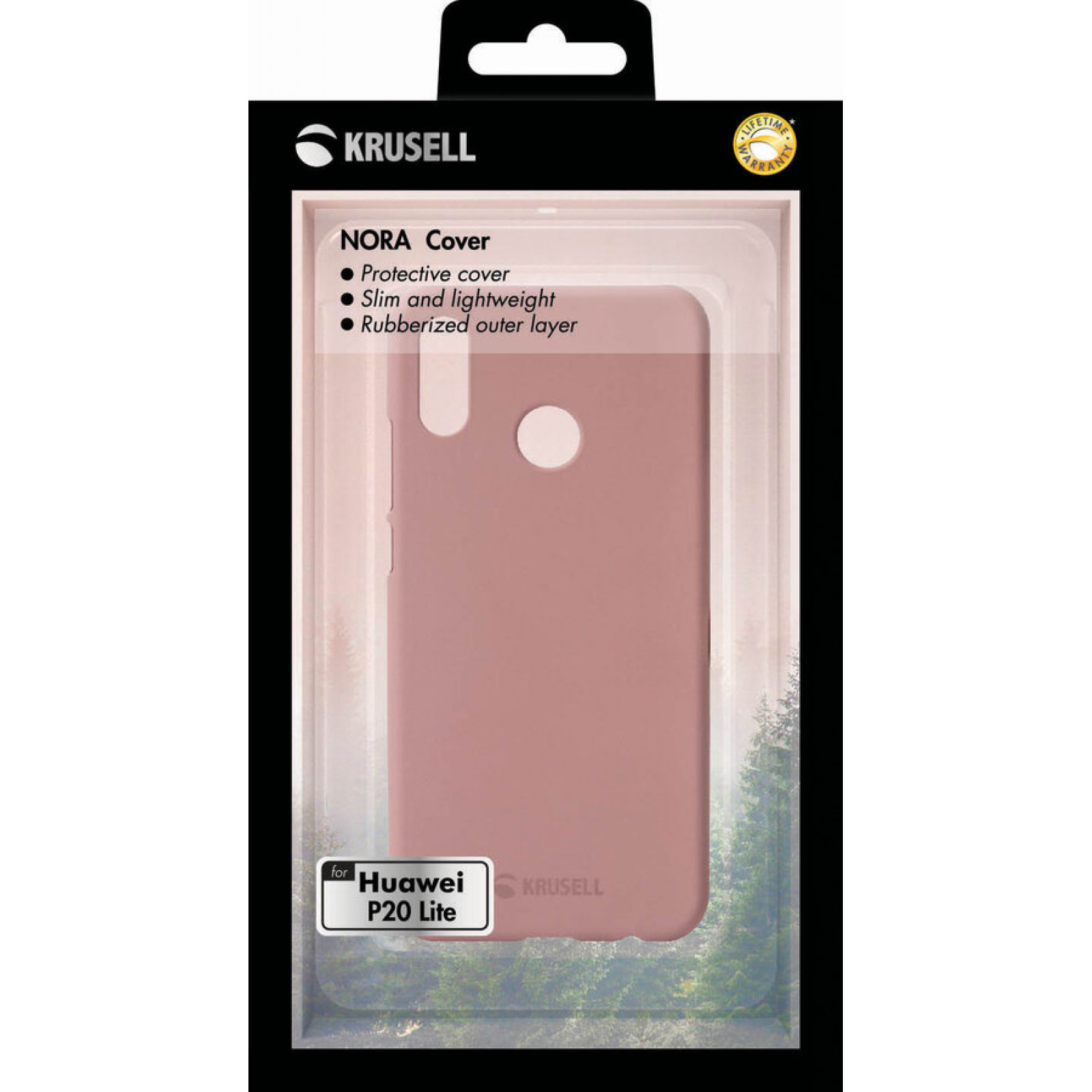 Гръб Krusell Nora Cover за Huawei P20 Lite Dusty - Розов