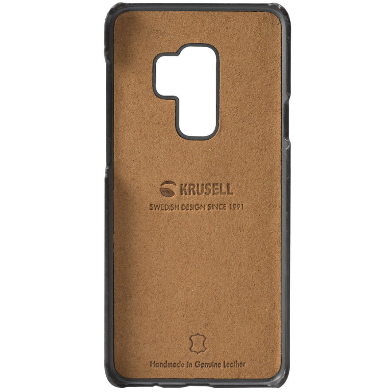 Гръб Krusell Sunne 2 Card Cover естествена кожа за Samsung Galaxy S9 plus Vintage - Черен