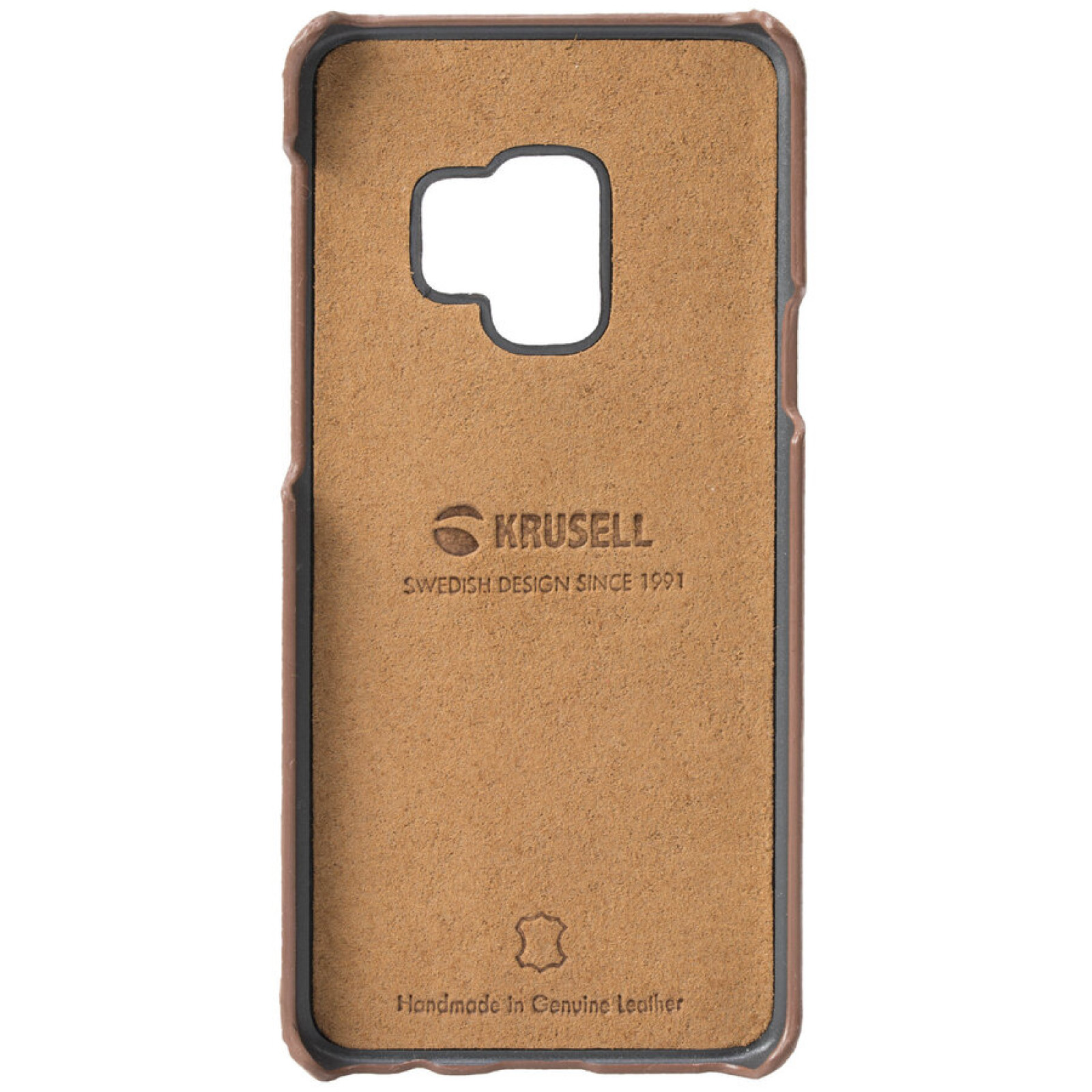 Гръб Krusell Sunne 2 Card Cover естествена кожа за Samsung Galaxy S9 Vintage - Cognac
