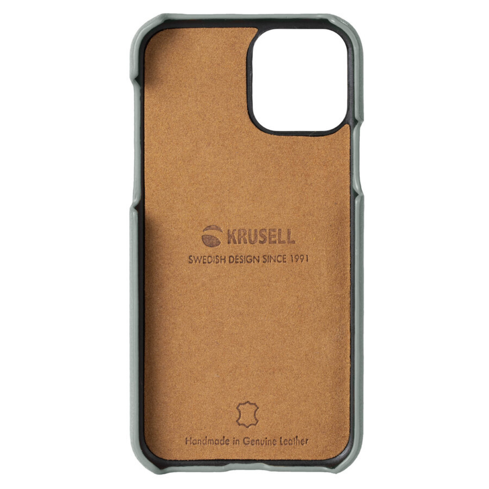 Гръб Krusell Sunne CardCover естествена кожа за Iphone 11 Pro Max Vintage - Сив