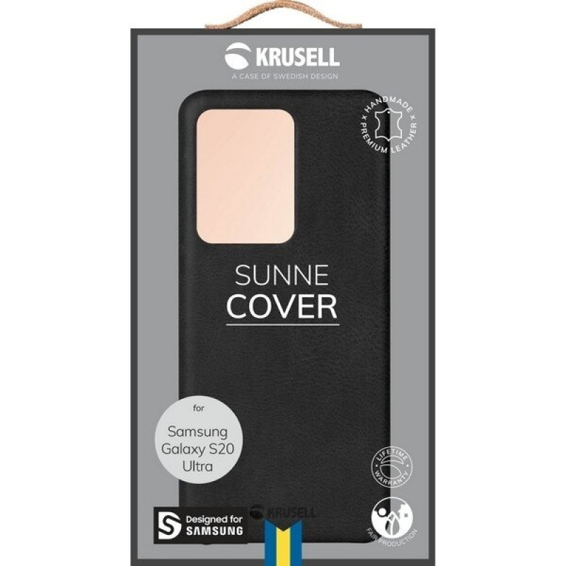 Гръб Krusell Sunne Cover за Samsung Galaxy S20 Ultra - Винтидж - Черен
