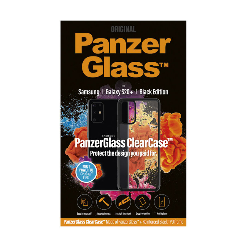 Гръб PanzerGlass за Samsung Galaxy S20 Plus - Черна рамка, 117379
